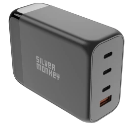 Galingas Gan 200 W Tinklo įkroviklis Su Maitinimo Kabeliu 3xusb-c Pd Usb-a Qc 3.0 Juodas