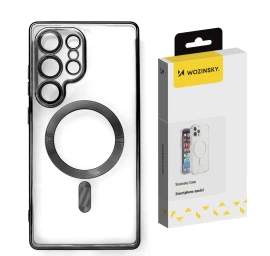 Galinis Dėklas samsung Galaxy S25+ Galvanizuotas Dėklas Su magsafe - Juodas