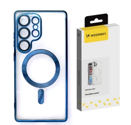 Galinis Dėklas samsung Galaxy S25+ Galvanizuotas Dėklas Su magsafe - Mėlynas