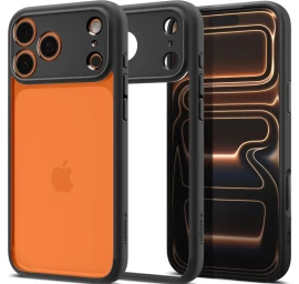 Galinis Dėklas, Skirtas iphone 17 Pro Max Ultra Hybrid - Matinės Juodos Spalvos