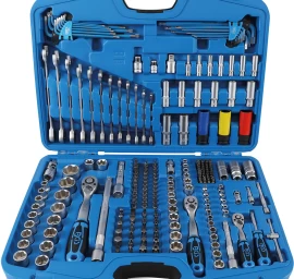 Galvučių ir raktų komplektas | terkšliniai veržliarakčiai | 6,3 mm (1/4) / 10 mm (3/8) / 12,5 mm (1/2) | 218 vnt. (8820)