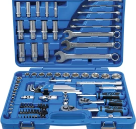 Galvučių ir raktų rinkinys | 6.3 mm (1/4) / 10 mm (3/8) | Coliniai dydžiai | 92 vnt. (2299)