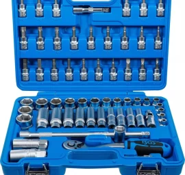 Galvučių komplektas | 10 mm (3/8) | coliniai dydžiai | 61 vnt. (2215)