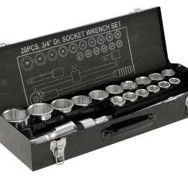 Galvučių komplektas 6 kampų | 19-50 mm | metalinė dėžė | 20 mm (3/4) | 20 vnt. (YT-1335)