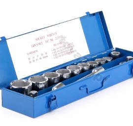 Galvučių komplektas 6 kampų | 22-50 mm | metalinė dėžė | 20 mm (3/4) | 14 vnt. (58140)