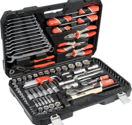 Galvučių / replių / raktų ir kitų įrankių komplektas | 122 vnt. (YT-38901)