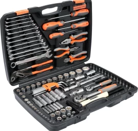 Galvučių, replių, raktų ir kitų įrankių XXL komplektas | 122 vnt. (58690)