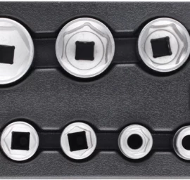 Galvučių rinkinys su dėklu | 20 mm (3/4) | 19 - 55 mm | 8 vnt. (YT-55457)