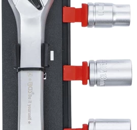 Galvučių rinkinys su terkšle | 10 mm (3/8) | 8-19 mm | 7 vnt. (15112)