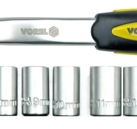 Galvučių rinkinys su terkšle | 12,5 mm (1/2) | 10-24 mm | 19 vnt. (58602)