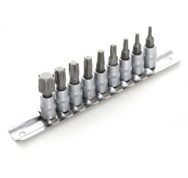 Galvučių su antgaliu rinkinys 1/4 (torx)(9vnt)