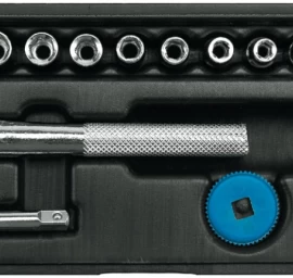 Galvučių su terkšle rinkinys | 6.3 mm (1/4) | 16 vnt. (58160)