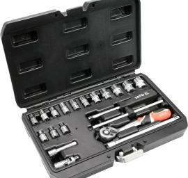 Galvučių su terkšle rinkinys | 6.3 mm (1/4) | 20 vnt. (YT-14491)