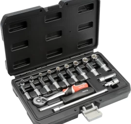 Galvučių su terkšle rinkinys | 6.3 mm (1/4) | 23 vnt. (YT-14451)