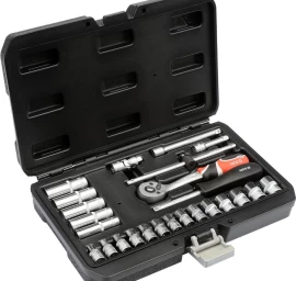 Galvučių su terkšle rinkinys | 6.3 mm (1/4) | 25 vnt. (YT-14461)