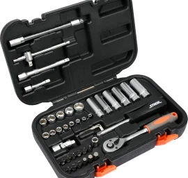 Galvučių su terkšle rinkinys | 6.3 mm (1/4) | 42 vnt. (58641)