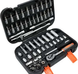 Galvučių su terkšle rinkinys | 6.3 mm (1/4) | 56 vnt. (58643)