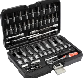 Galvučių su terkšle rinkinys | 6.3 mm (1/4) | 56 vnt. (YT-14501)