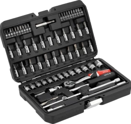 Galvučių su terkšle rinkinys | 6.3 mm (1/4) | 68 vnt (YT-14502)