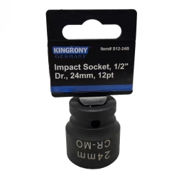 Galvutė smūginė | 12 kampų | 12,5 mm (1/2) | 24 mm (S12-24B)