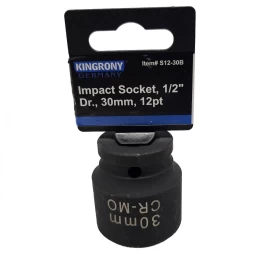 Galvutė smūginė | 12 kampų | 12,5 mm (1/2) | 30 mm (S12-30B)