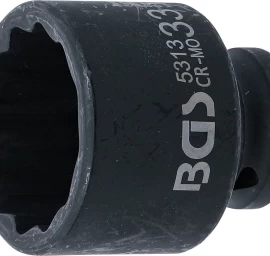Galvutė smūginė | 12 kampų | 12,5 mm (1/2) | 33 mm (5313)