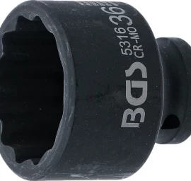 Galvutė smūginė | 12 kampų | 12,5 mm (1/2) | 36 mm (5316)