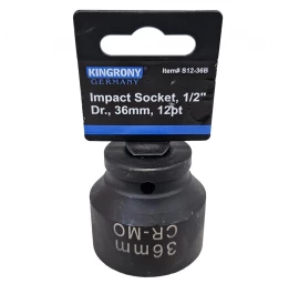 Galvutė smūginė | 12 kampų | 12,5 mm (1/2) | 36 mm (S12-36B)