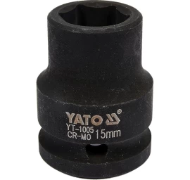 Galvutė smūginė šešiakampė | 12,5 mm (1/2) | 15 mm (YT-1005)