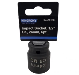 Galvutė smūginė šešiakampė | 12,5 mm (1/2) | 24 mm (S12-24)