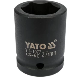 Galvutė smūginė šešiakampė | 20 mm (3/4) | 27 mm (YT-1077)