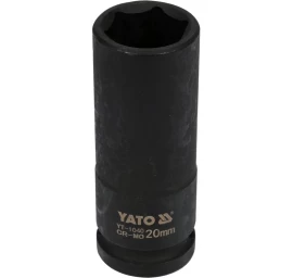 Galvutė smūginė šešiakampė ilga | 12,5 mm (1/2) | 20 mm (YT-1040)