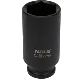 Galvutė smūginė šešiakampė ilga | 12,5 mm (1/2) | 29 mm (YT-1049)