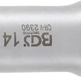 Galvutė žvakėms šarnyrinė 12 kampų | su atramine spyruokle 10 mm (3/8) | 14 mm (2390)
