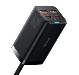 Gan 2x Usb-c 2x Usb 100w Qc 4.0+ Afc Greitasis Universalusis įkroviklis Juodas