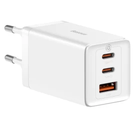 Gan 2x Usb-c Usb Greitasis įkroviklis 65w + Usb-c Kabelis, Baltas