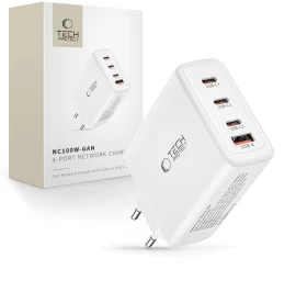 Gan 3x Usb-c Pd Usb-a Qc Tinklo įkroviklis 100 W - Baltas