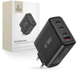 Gan 3x Usb-c Pd Usb-a Qc Tinklo įkroviklis 100 W - Juodas