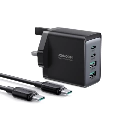 Gan Pd 67w Tinklo įkroviklis 2x Usb-c 2x Usb-a Jk Kištukas Juodas