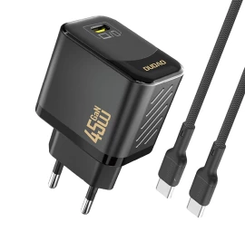 Gan Tinklo įkroviklis Su 45 W Usb-c Kabeliu - Juodas