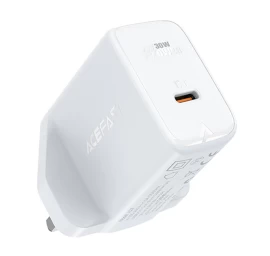 Gan Usb-c 30w Q3 3.0 Afc Fcp Uk Kištukas Baltas