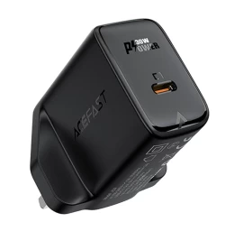 Gan Usb-c 30w Q3 3.0 Afc Fcp Uk Kištukinis Juodos Spalvos įkroviklis
