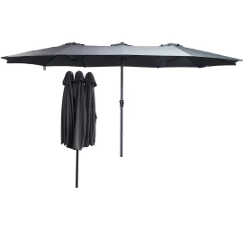 Garden Parasol Xxxl 2.7x4.6m Pilka Saska Garden