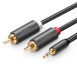 Garso Kabelis 3,5 Mm Minijack (vyriškas) - 2rca (vyriškas) 3 M - Pilkas