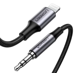 Garso Kabelis Aux į iphone Mfi Lightning - 3,5 Mmmini Lizdas 1 M Pilkas