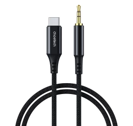Garso Kabelis Aux Usb-c - Mini Lizdas 3,5 Mm 1 M - Juodas