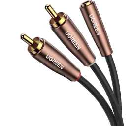 Garso Kabelis Pereinamasis Kabelis 3,5 Mm Mini Moteriškas Lizdas - 2x Rca Vyriškas Lizdas 3 M Rudos Spalvos Garso Kabelis Pereinamasis Kabelis 3,5 Mm Mini Moteriškas Lizdas - 2x Rca Vyriškas Lizdas 3 M Rudos Spalvos