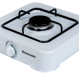 Gas cooker Ravanson K-01T (white; 1 zone)