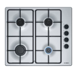 Gas cooktop BOSCH  PBP6B5B80 (4 fields; silver color)