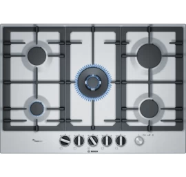 Gas cooktop BOSCH  PCQ7A5M90 (5 fields; silver color)
